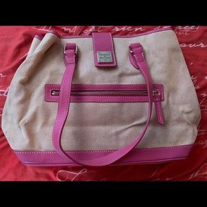 Authentic Dooney & Bourke Pink canvas tote